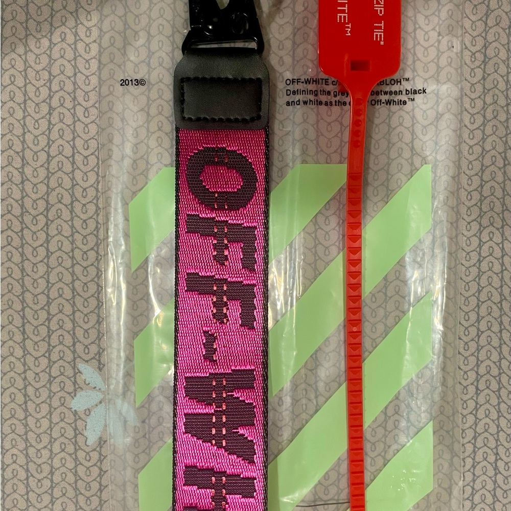 Hot Pink Off-White Keychain